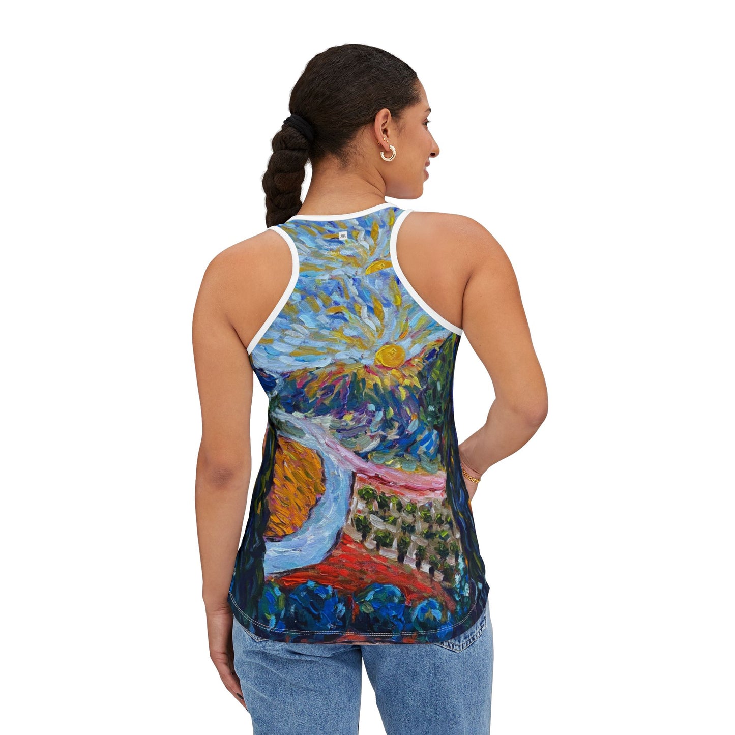 Women's Racerback Tank Top-Sunny Cypresses-Robert Renzoni