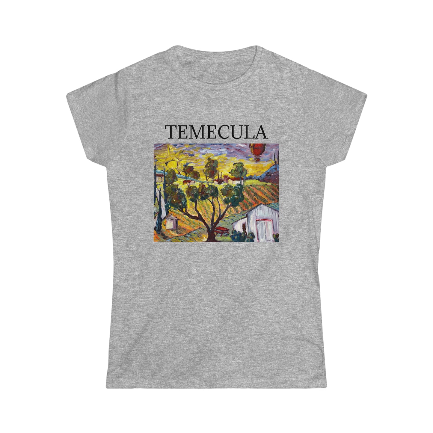 Camiseta semiajustada de estilo suave para mujer Ultimate Sunrise "TEMECULA"