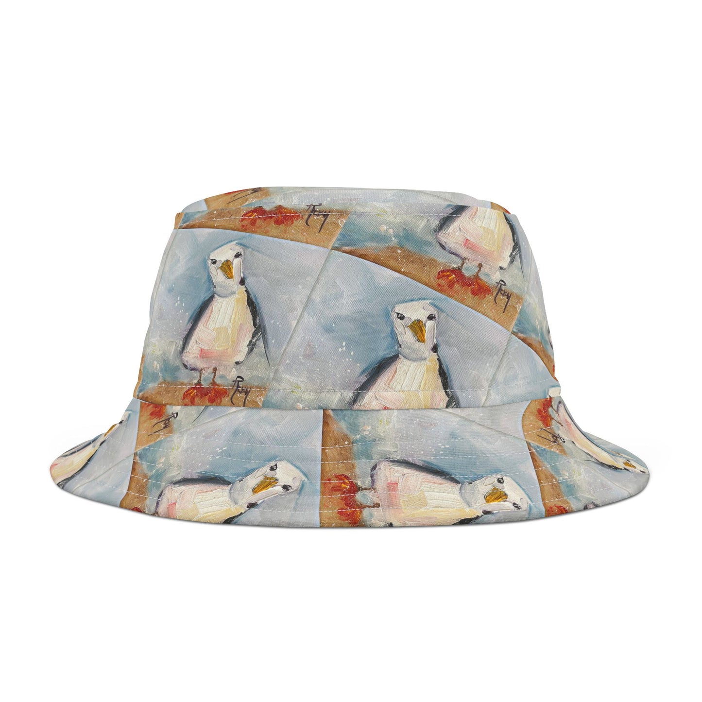 Inquisitive Seagull Bucket Hat