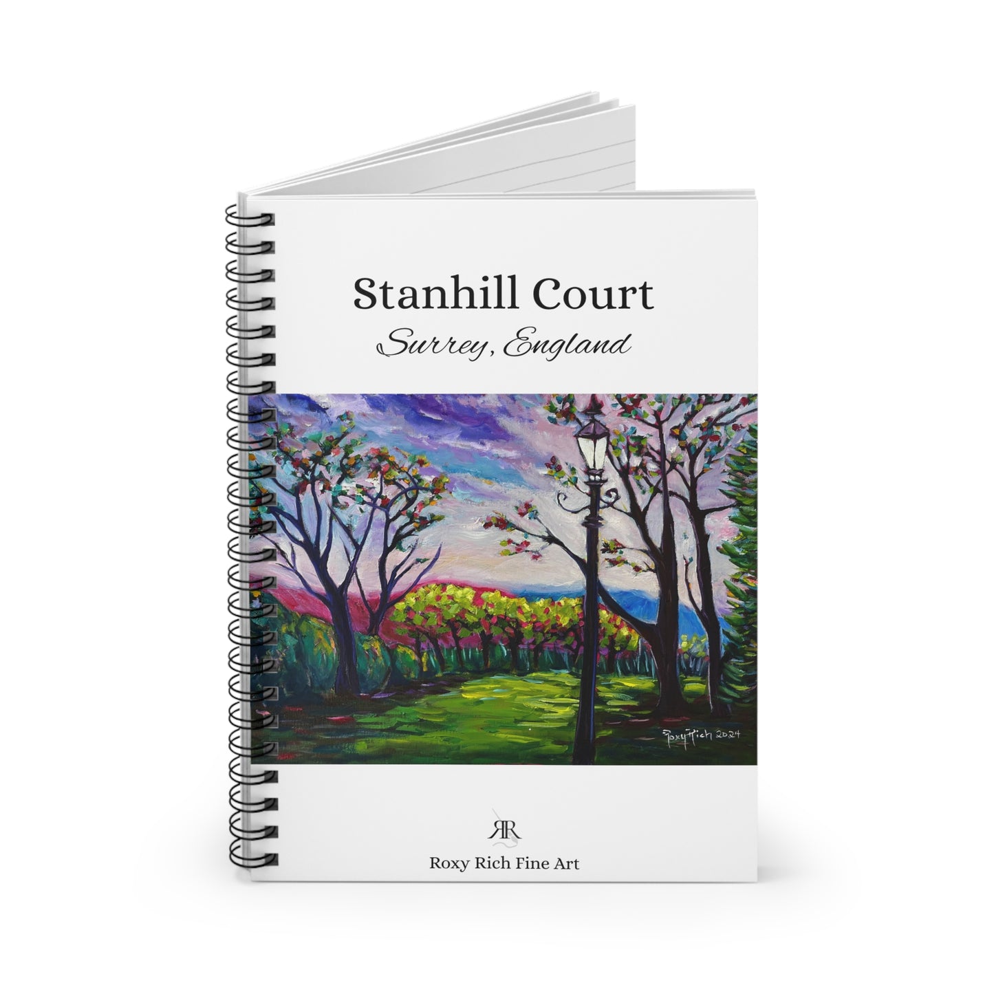 Sundown in Surrey at Stanhill Court Spiral Notebook