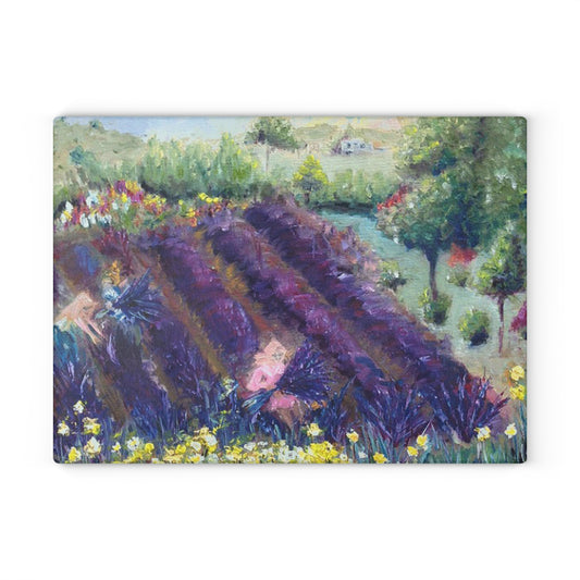 Provence Lavender Glass Cutting Board