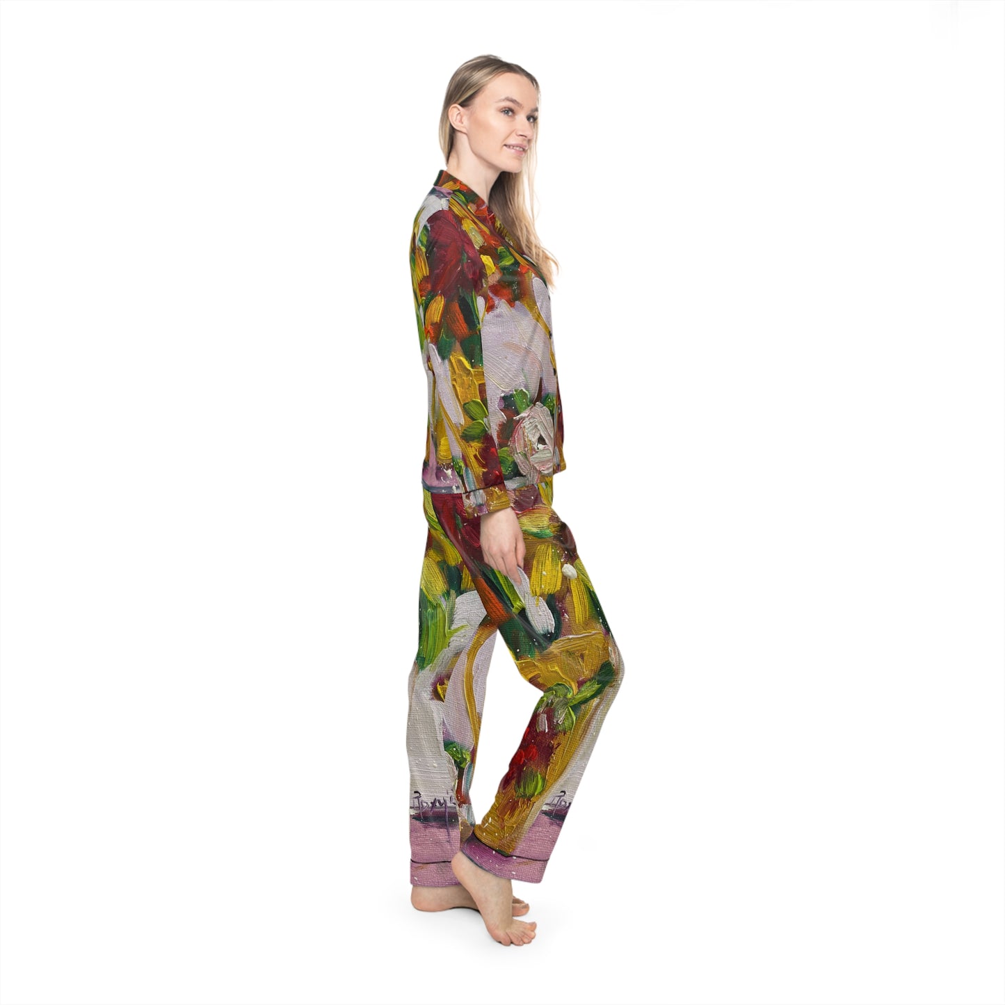 Satin Pajamas — Luxurious Silky Sleepwear Set- Petals on my Patio