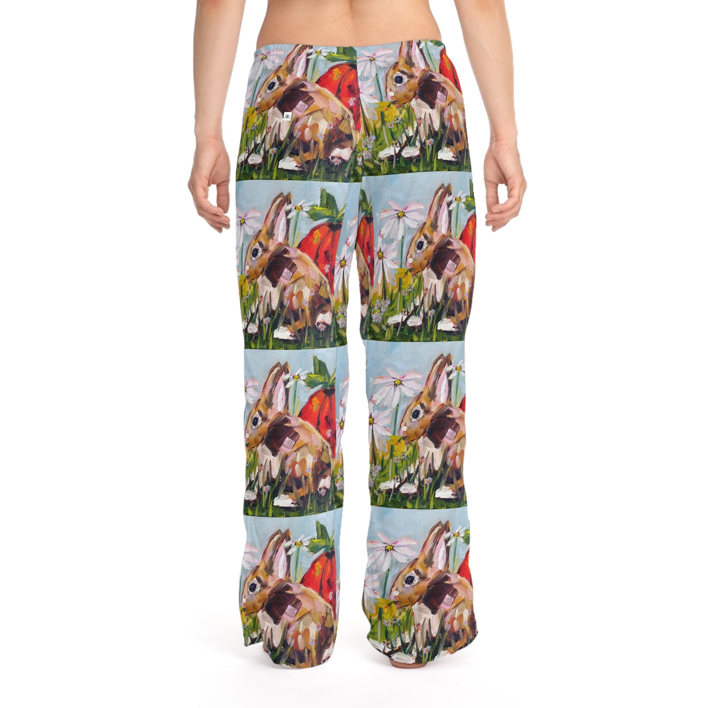 Pajama Pants - Bunny in the Garden- Women's Pajama Pants