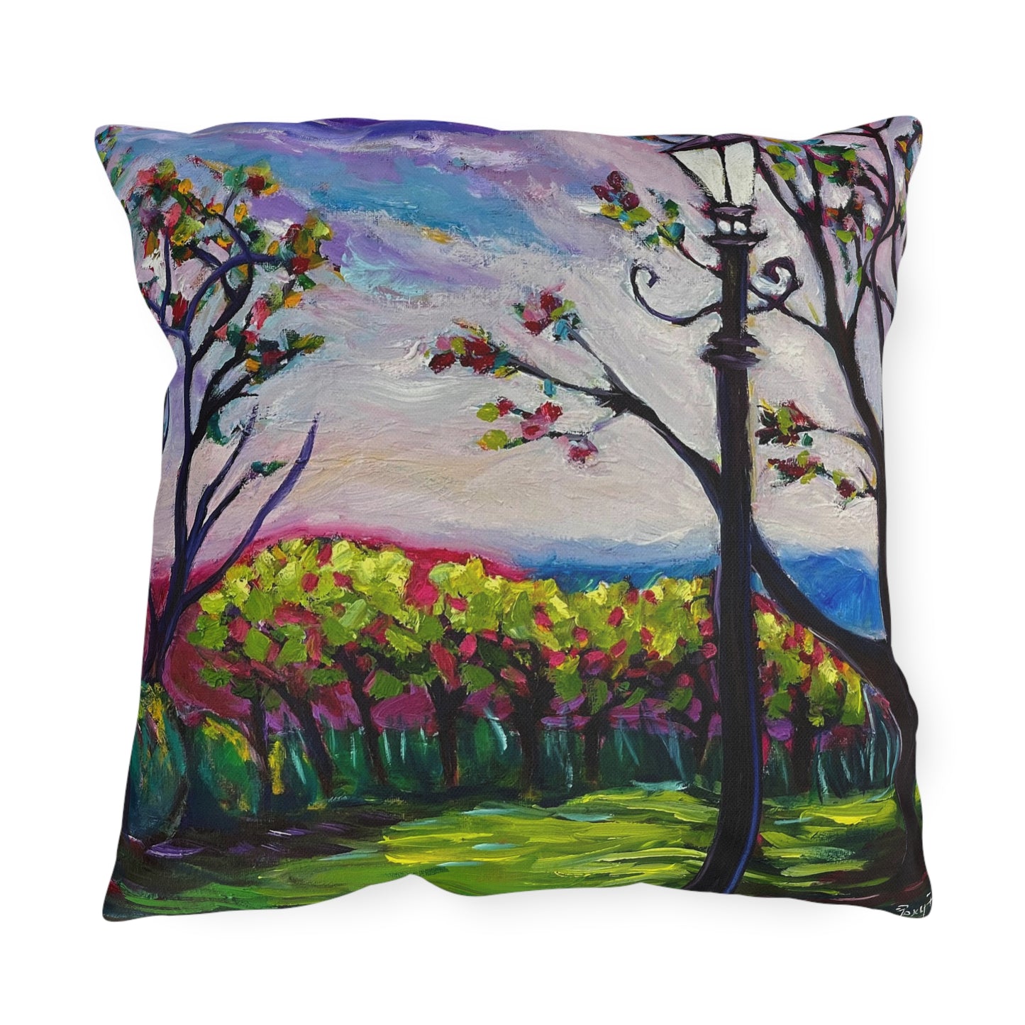 Sundown in Surrey at Stanhill Court Outdoor Pillows