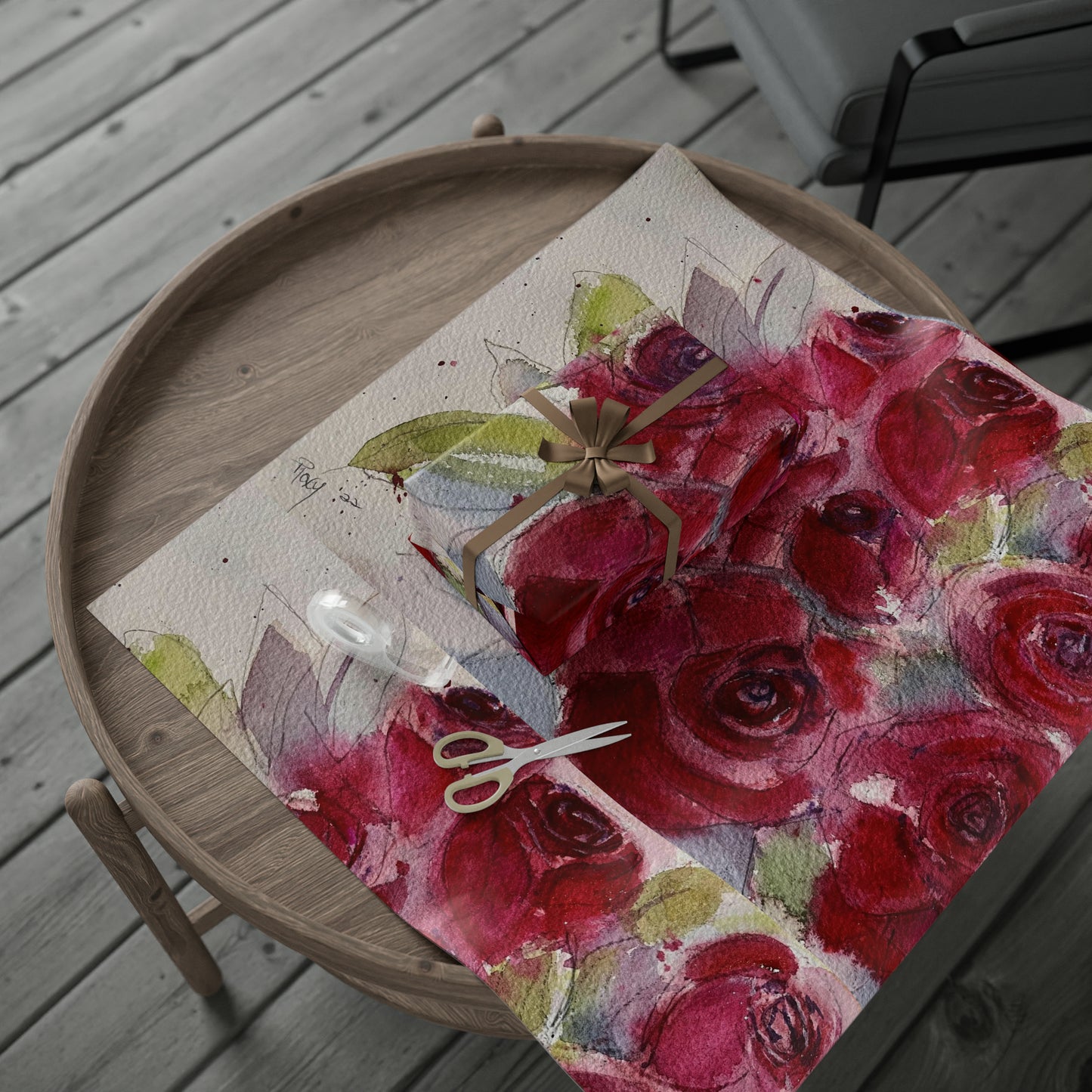 Elegant Large Red Roses (3 Sizes) Wrapping Papers