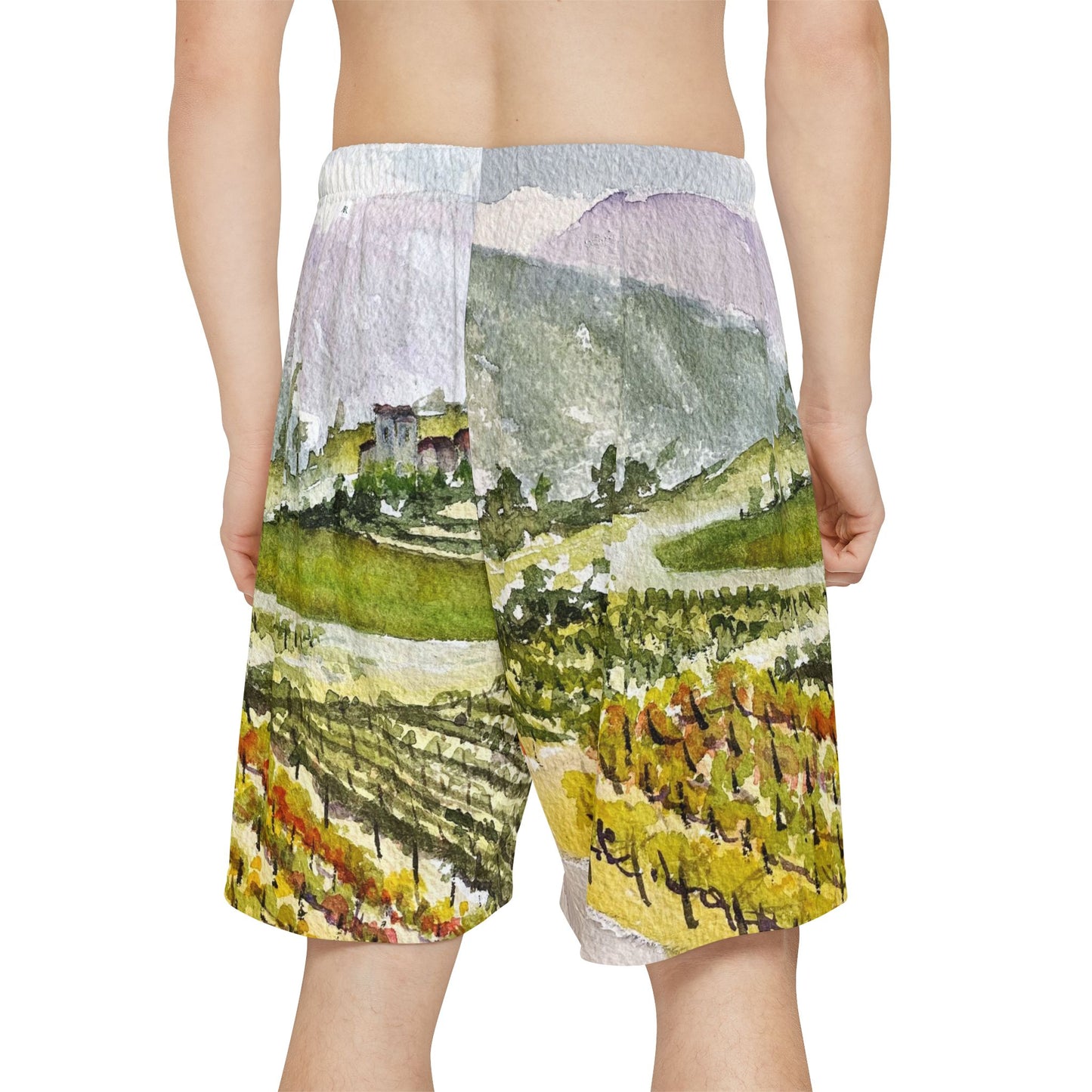 Men’s Sports Shorts - Road Down from the Villa-GBV