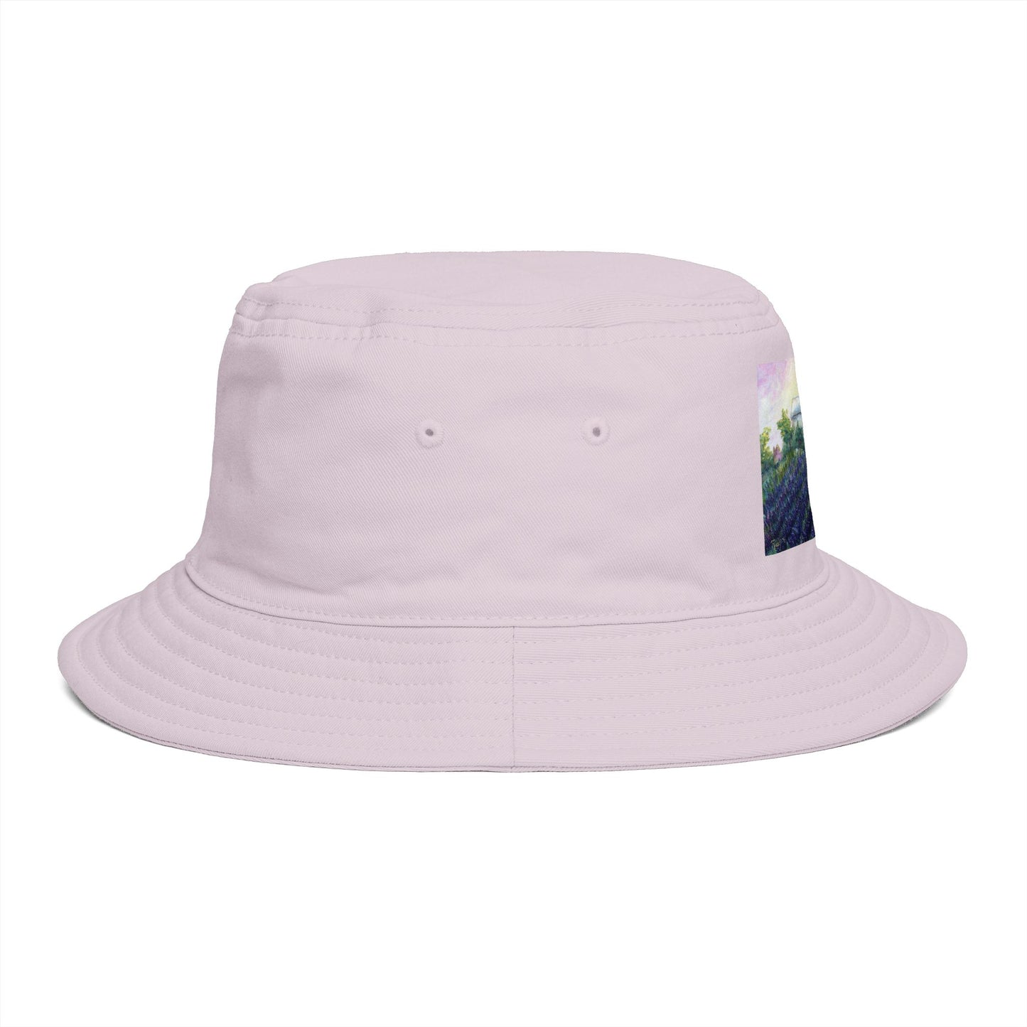 Roxy Rich Fine Art -Girl in a Lavender Field - Stylish Durable Bucket Hat