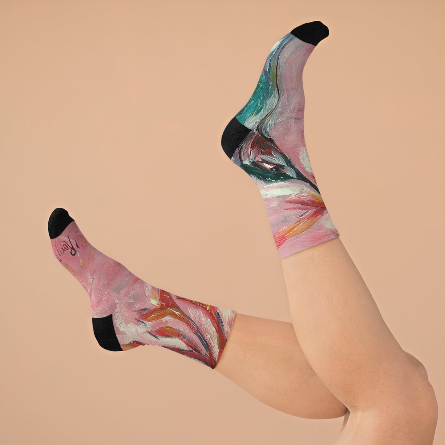 Abstract Hummingbird  Socks