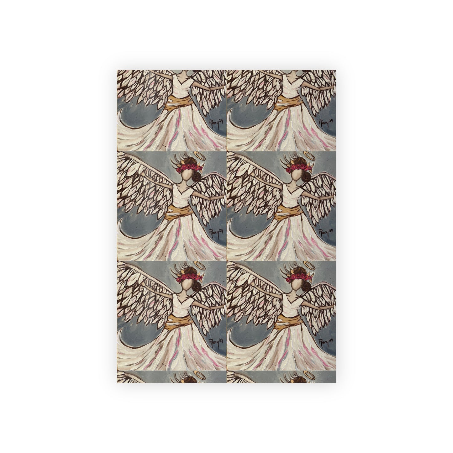 Angel Rising Smaller Print Gift Wrapping Paper Rolls, 1pc Wedding Mom Friend Holiday giftwrap