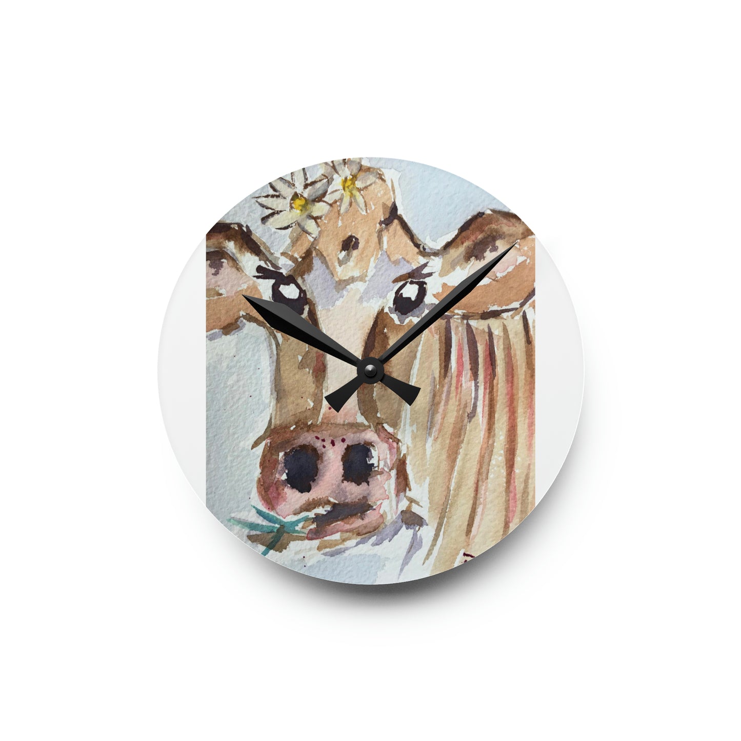 Daisy Mae Cow Acrylic Wall Clock