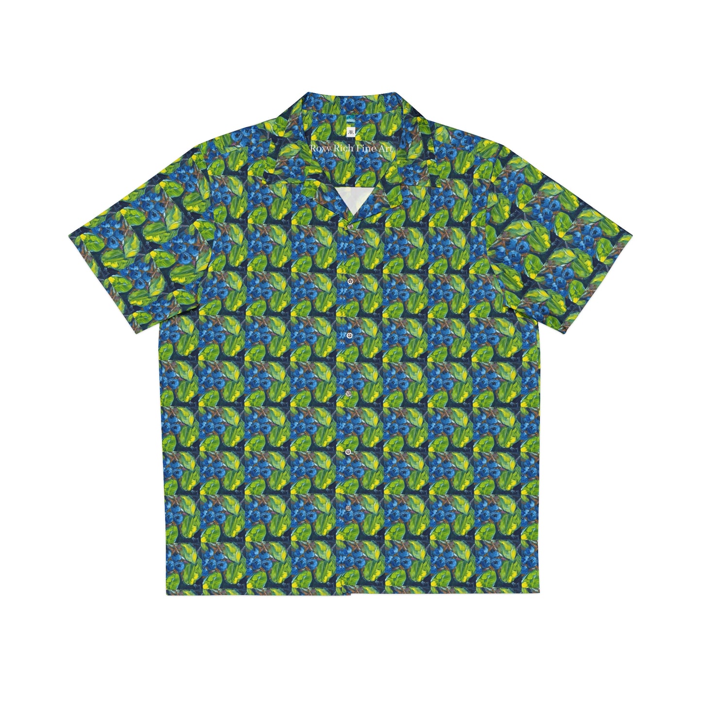 Blueberry Art -Men's Hawaiian Shirt — Elegant Understated Men’s Beach Shirt