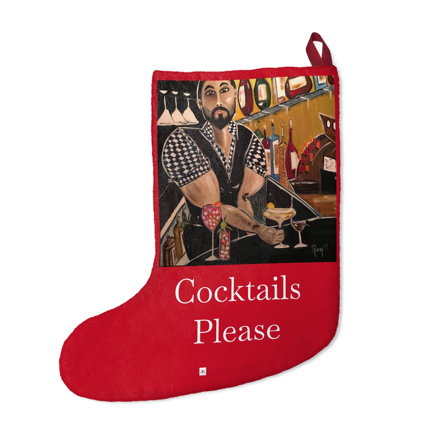 Here Doll "Cocktails Please" Christmas Stocking