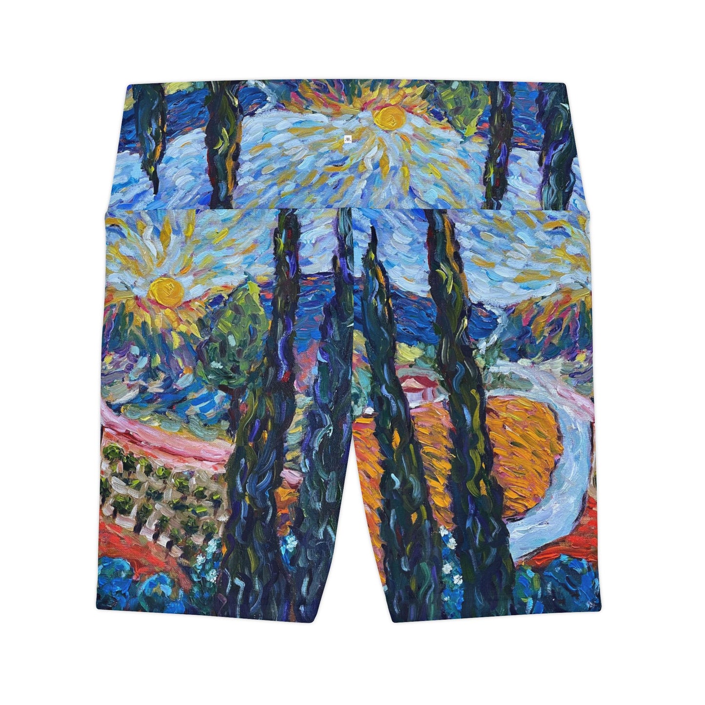 Women's Workout Shorts - Sunny Cypresses-Robert Renzoni