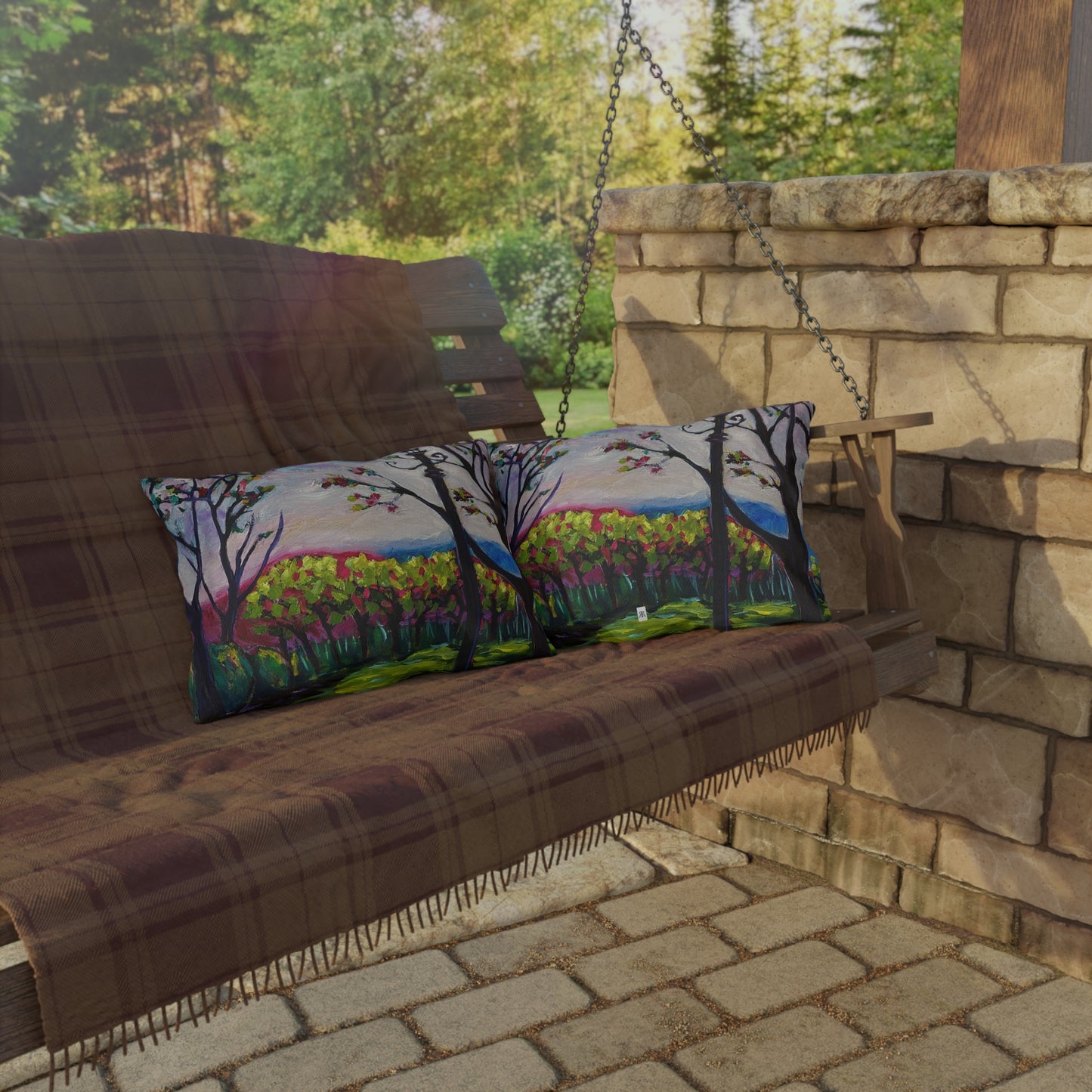 Sundown in Surrey at Stanhill Court Outdoor Pillows