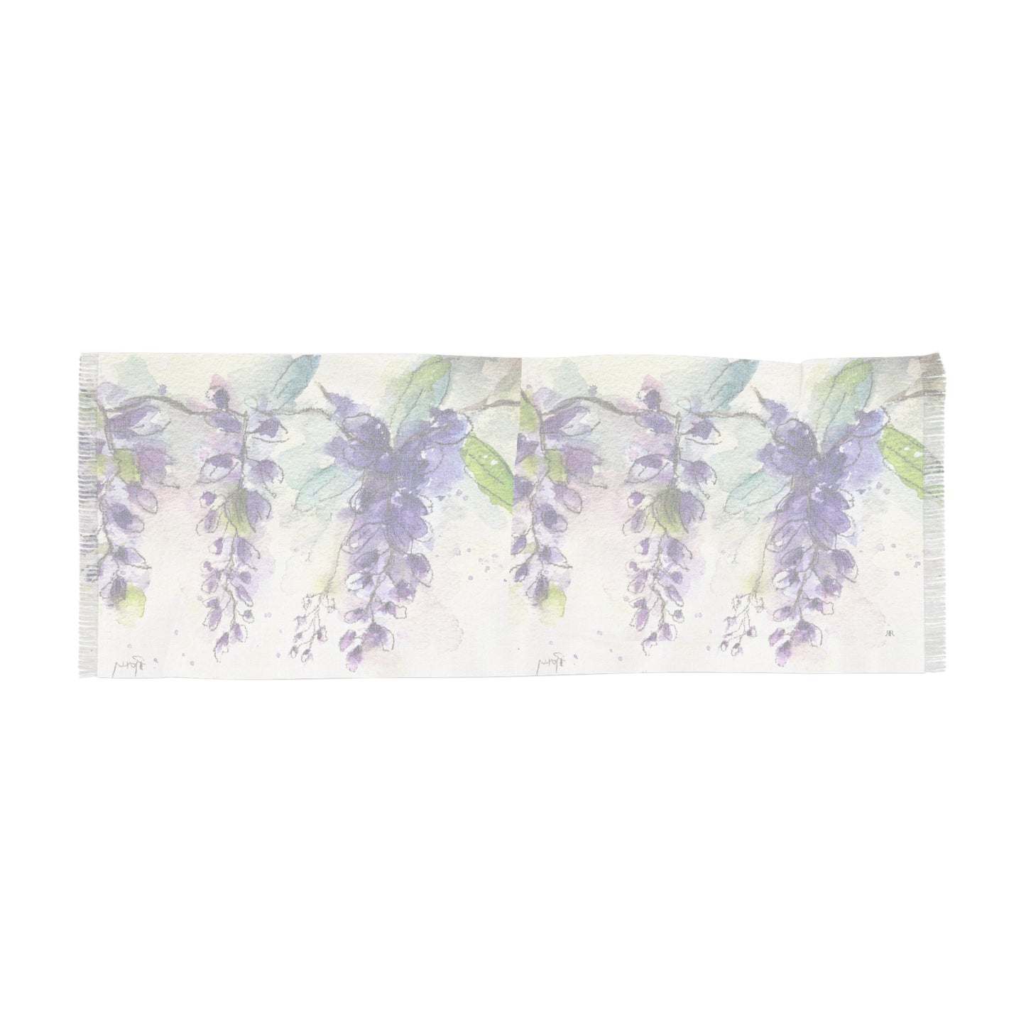Colorful Scarf — Artistic Lightweight Neck Wrap-  Wisteria Vine