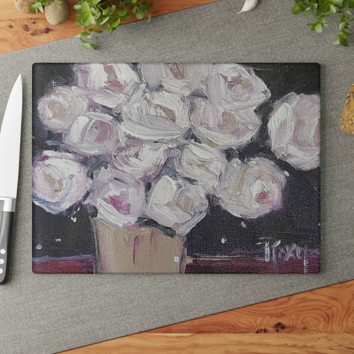 Midnight Roses Cutting Board