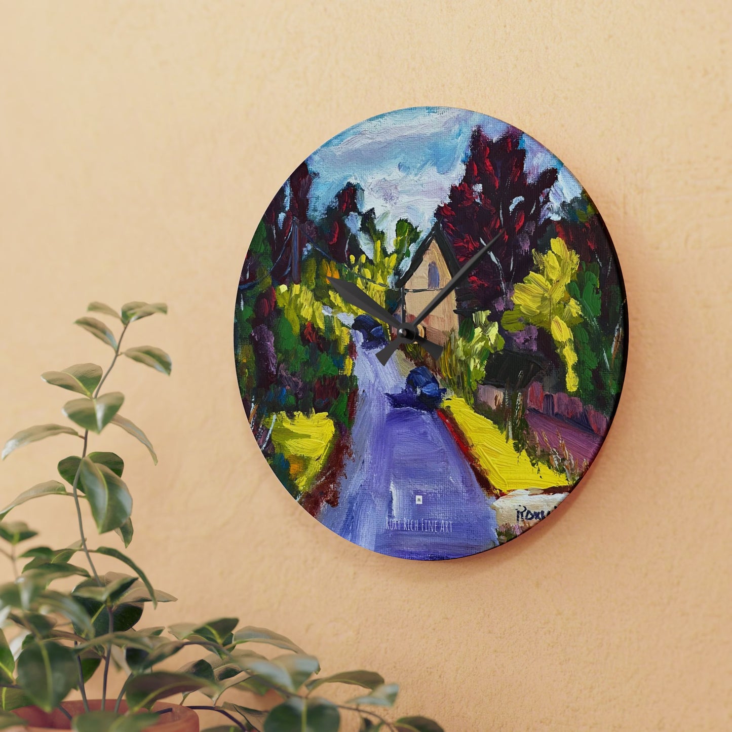 Acrylic Wall Clock -Passing through Whitney-Cotswolds