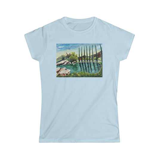 The Pond at Gershon Bachus Vintners Women's Softstyle  Semi-Fitted Tee