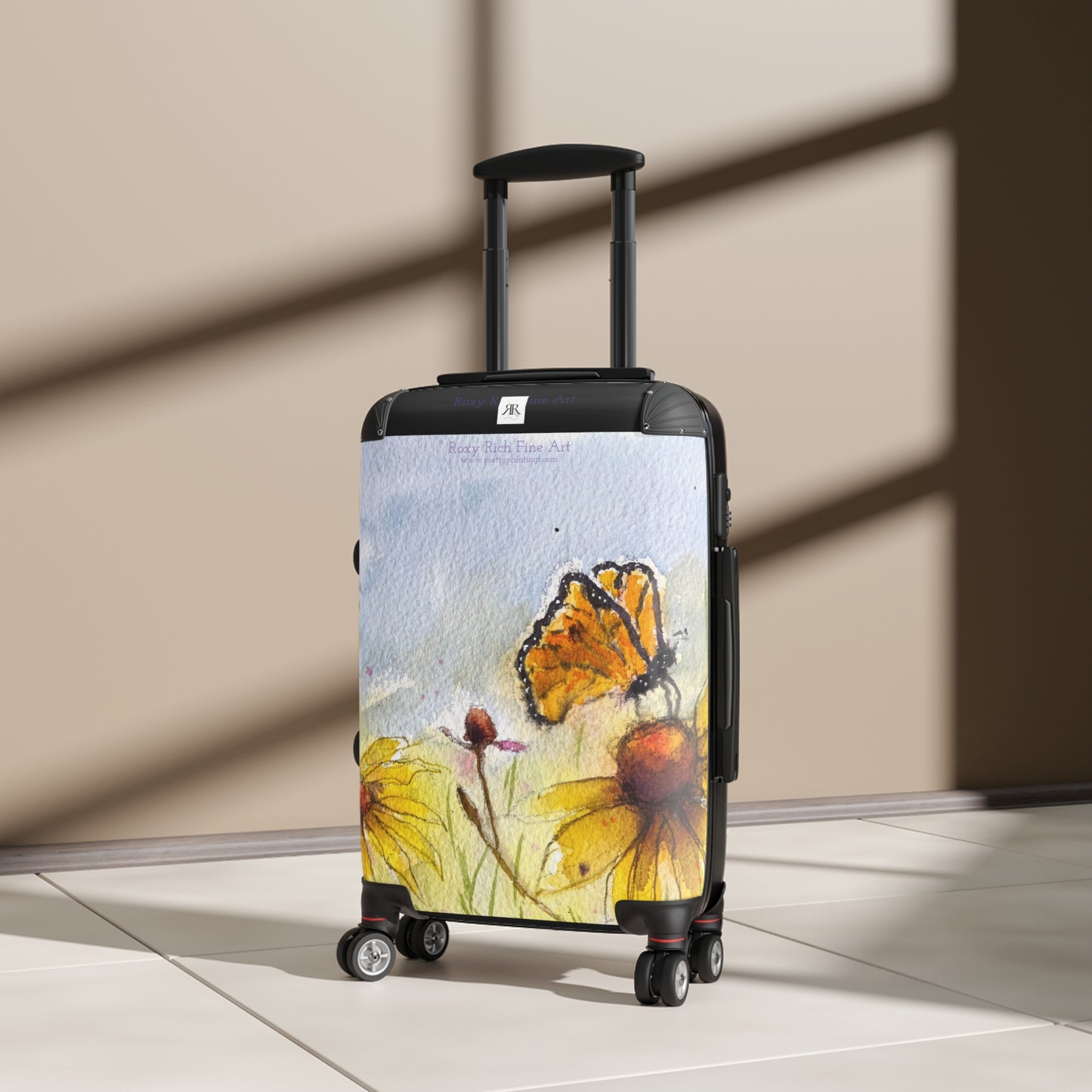 "Monarch Butterfly on a Coneflower"  Carry on Suitcase