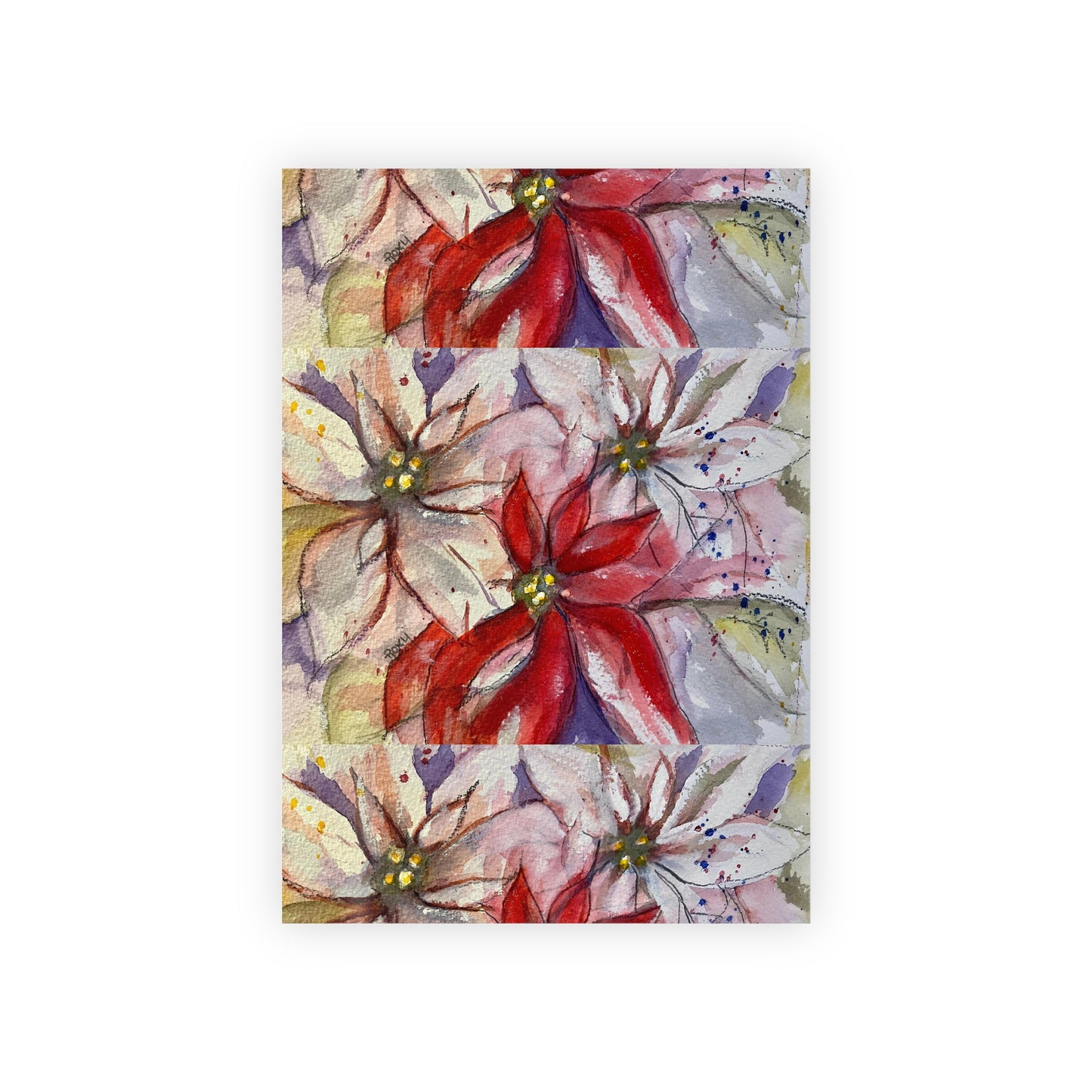 Poinsettias Gift Wrapping Paper  1pc