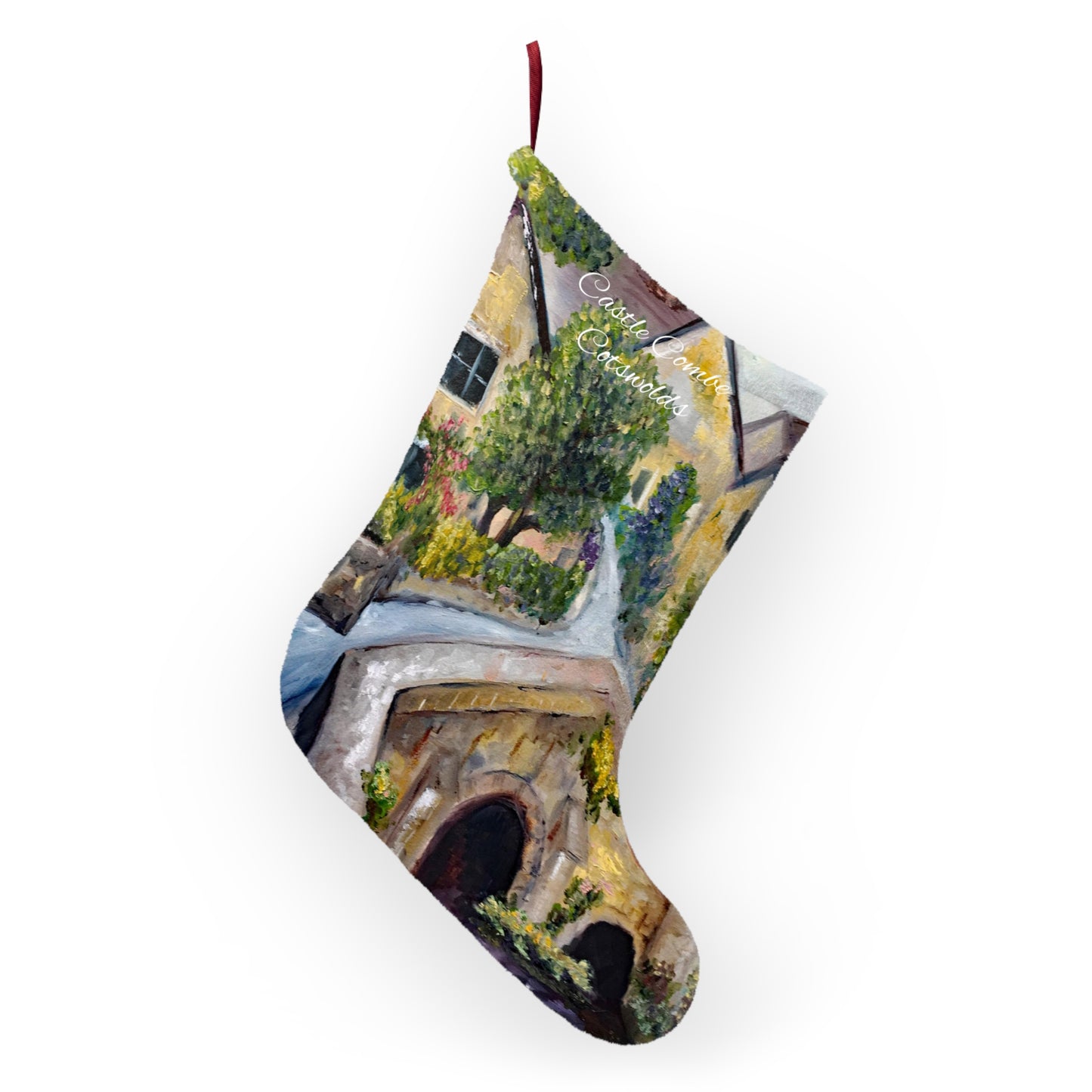 Castle Combe Cotswolds Christmas Stocking