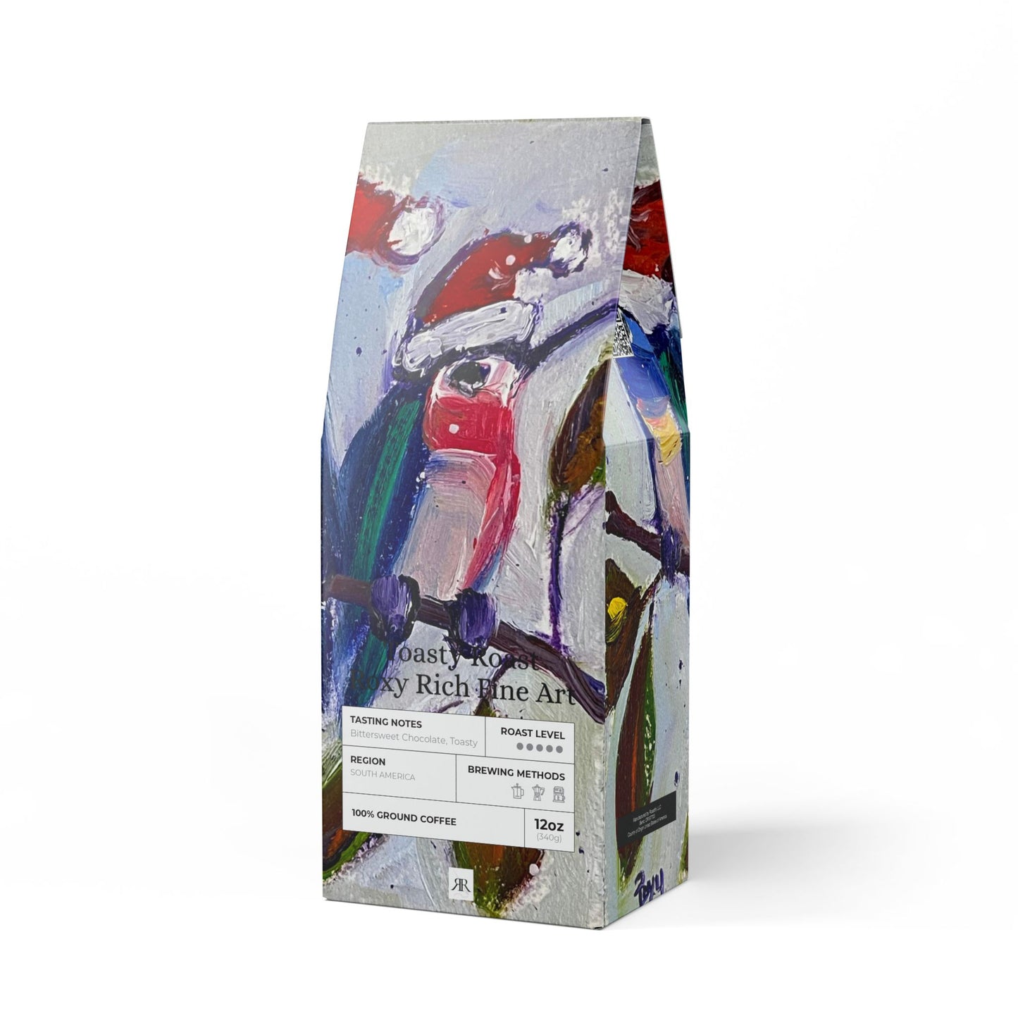 Holiday Hummingbirds (Large Print)- Toasty Roast Coffee 12.0z Bag