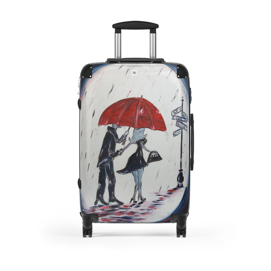 Romatic Couple in Paris "The Gentleman" Carry on Suitcase