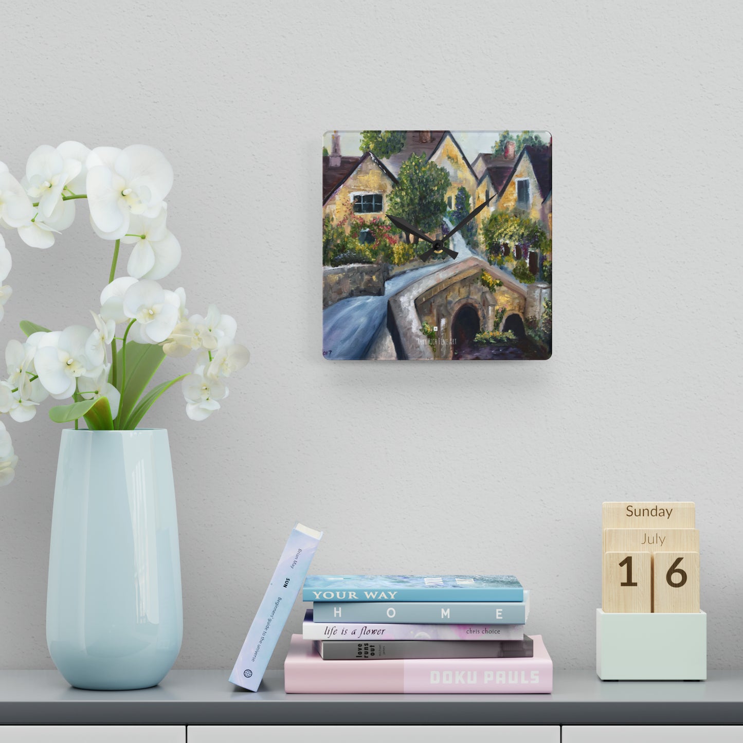 Castle Combe Acrylic Wall Clock