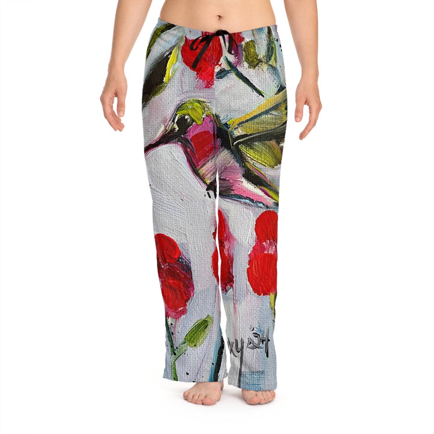 Pajama Pants - Hot lips Hummingbird- Women's Pajama Pants