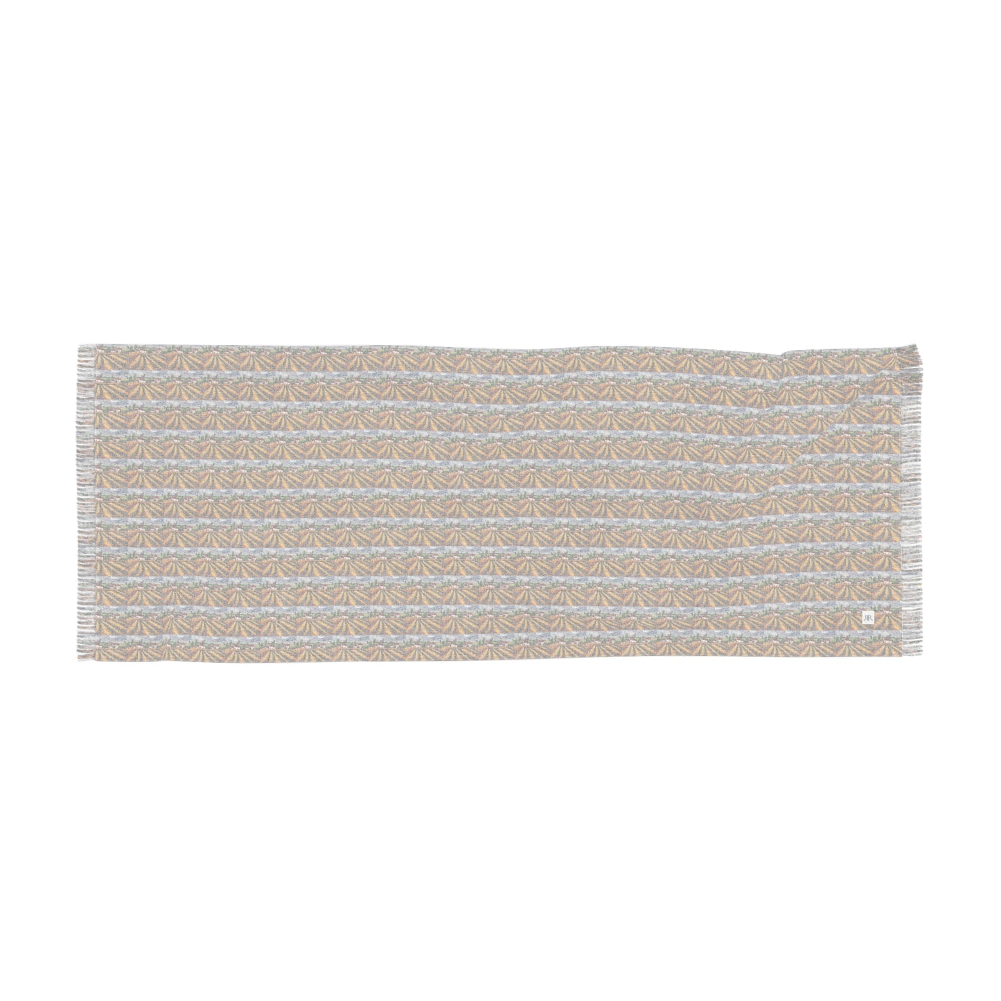 Colorful Scarf — Artistic Lightweight Neck Wrap- Charming Cotswolds Lavender Farm