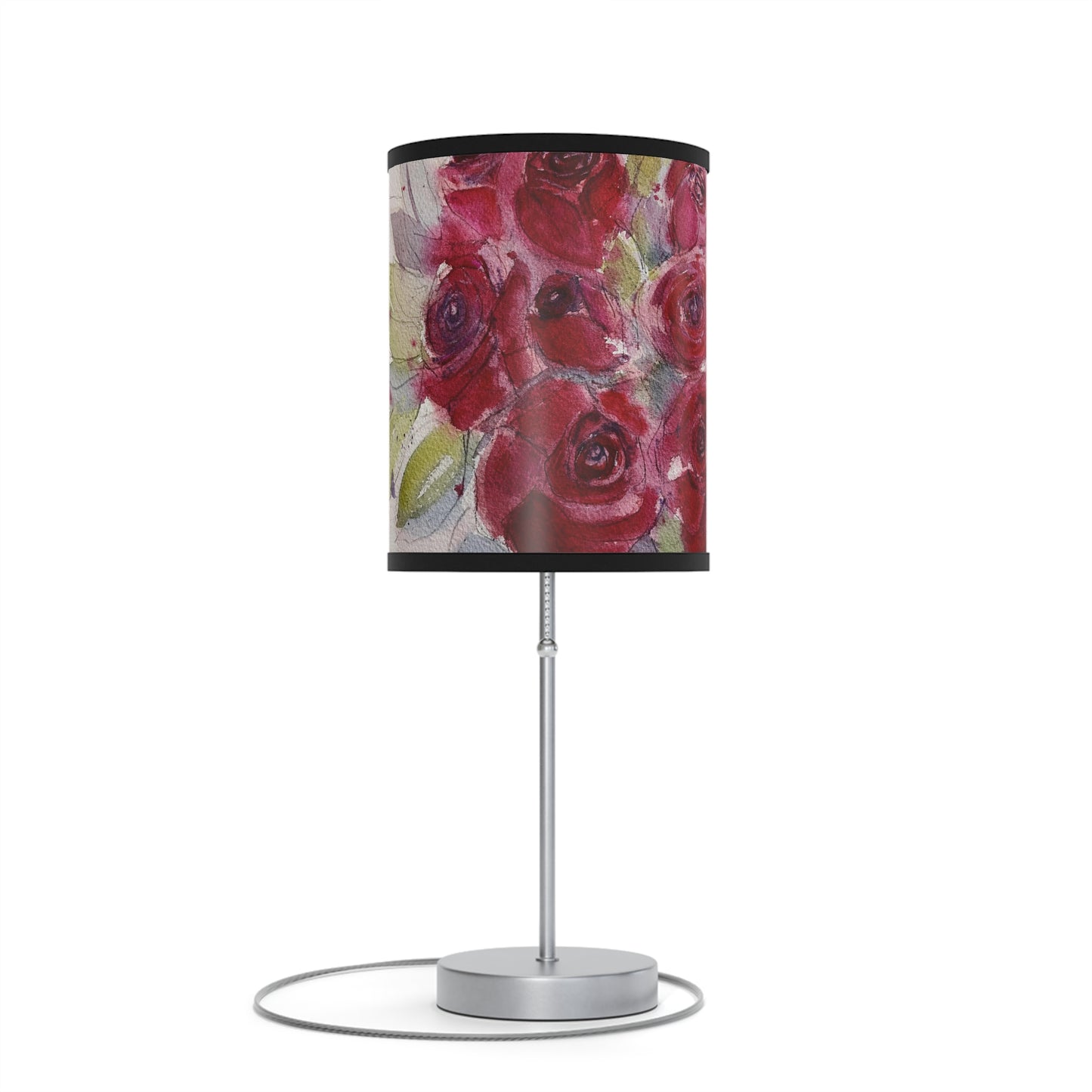 Lampe de peinture de roses rouges sur pied, prise US|CA