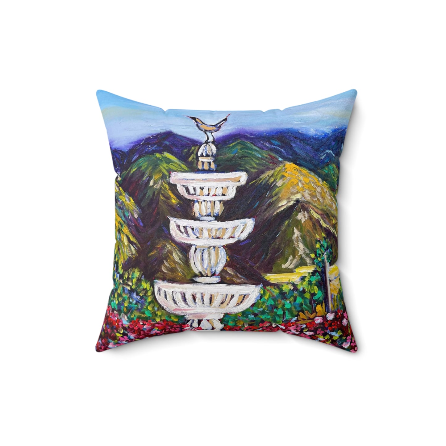 Fountain Vista at GBV Indoor Spun Polyester Square Pillow