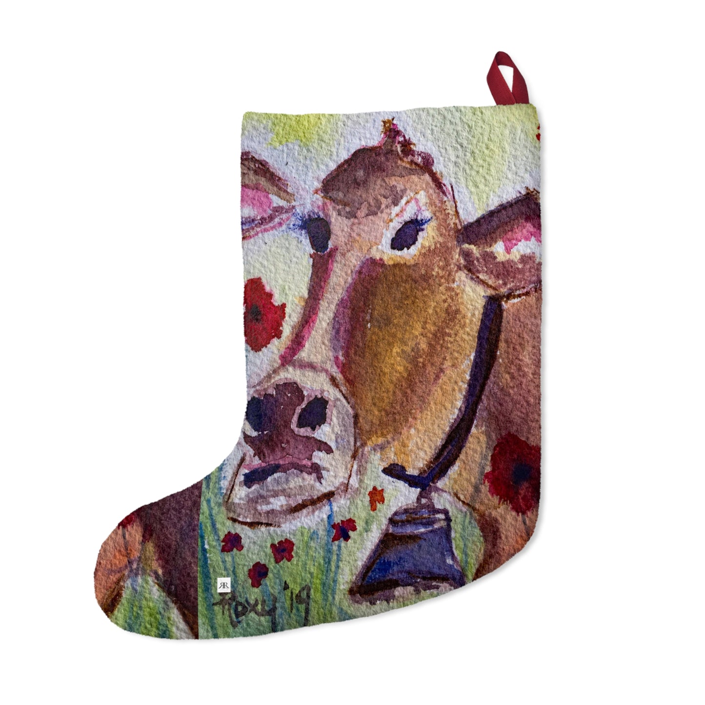 Belle Cow Christmas Stocking