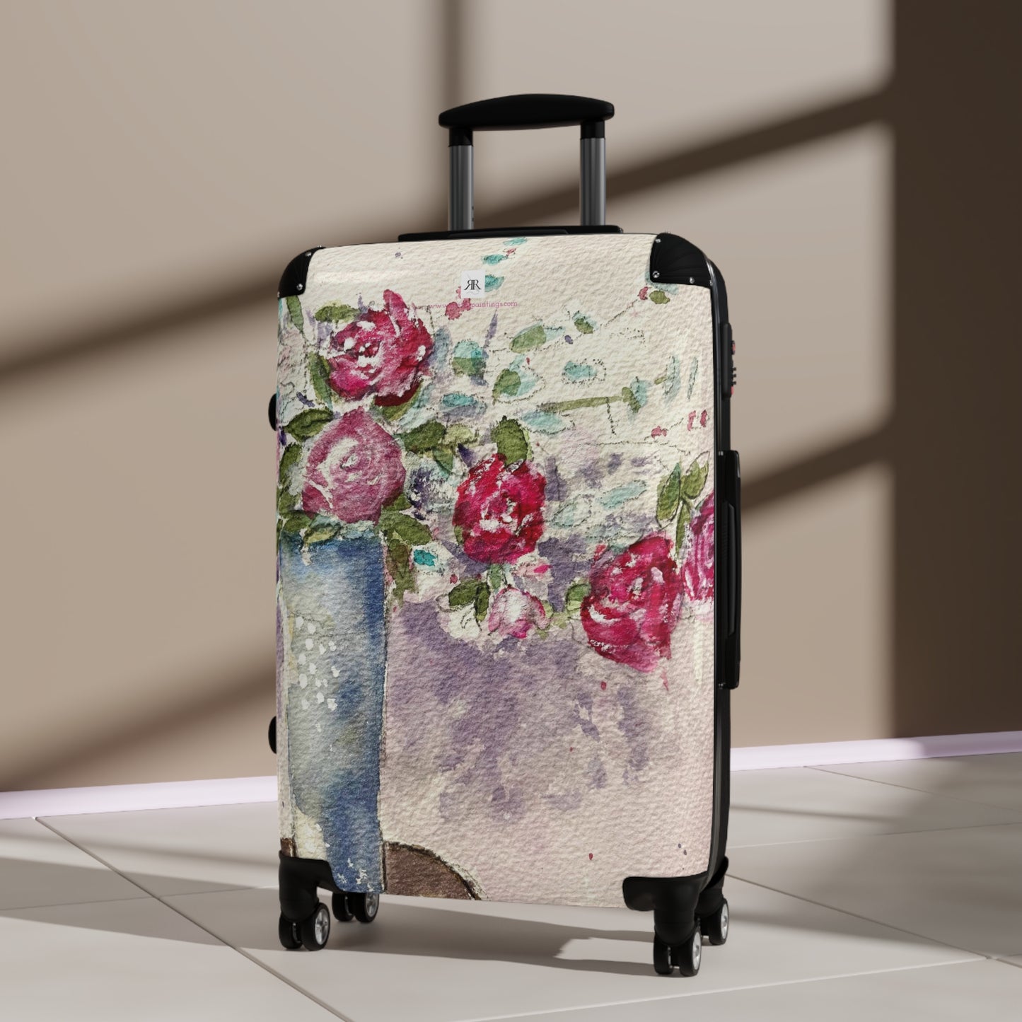 Rosas en el vestíbulo maleta de mano