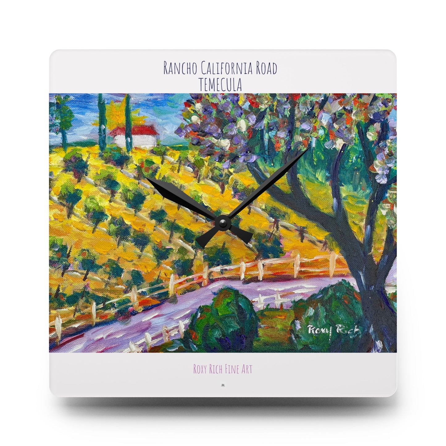 Acrylic Wall Clock -Rancho California Road Temecula