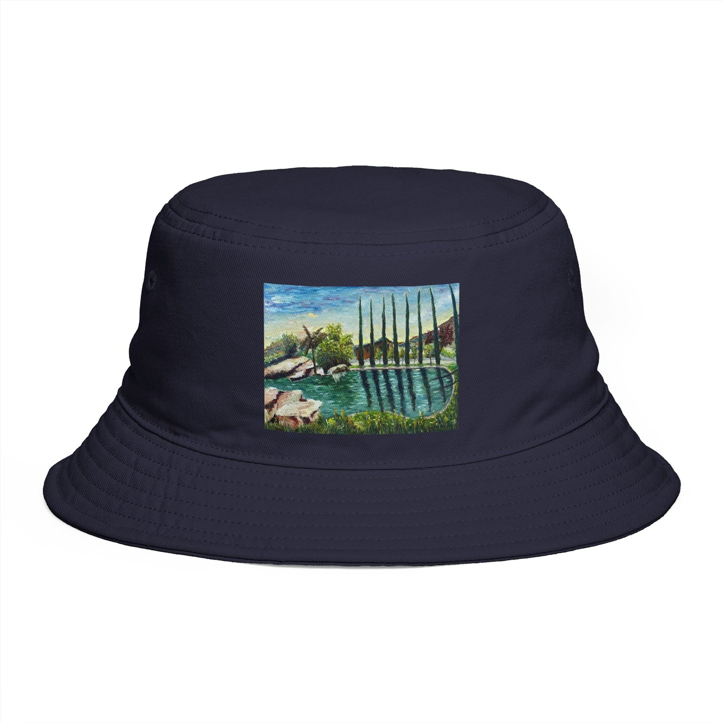 Roxy Rich Fine Art - The Pond at GBV - Bucket Hat — Stylish Durable Travel Hat