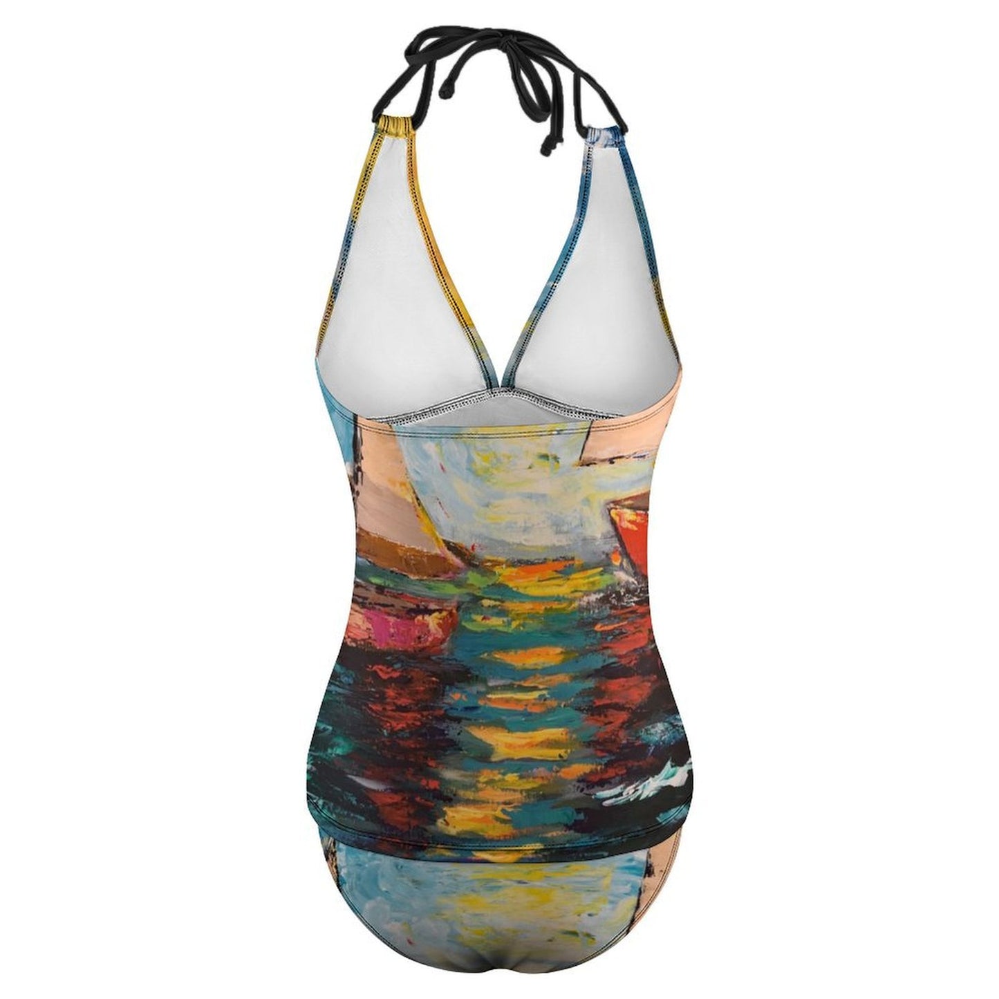 Sunny Sails Slim Fit Tankini Split Swimsuit
