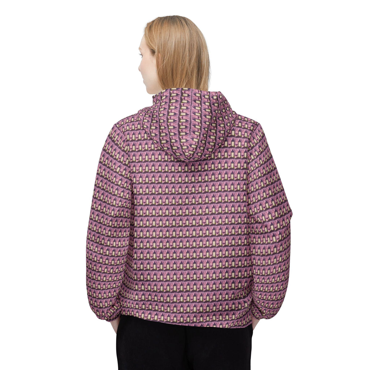 Lightweight Windbreaker Jacket — GBV Tempranillo Wine and Clique Glass-Small Print