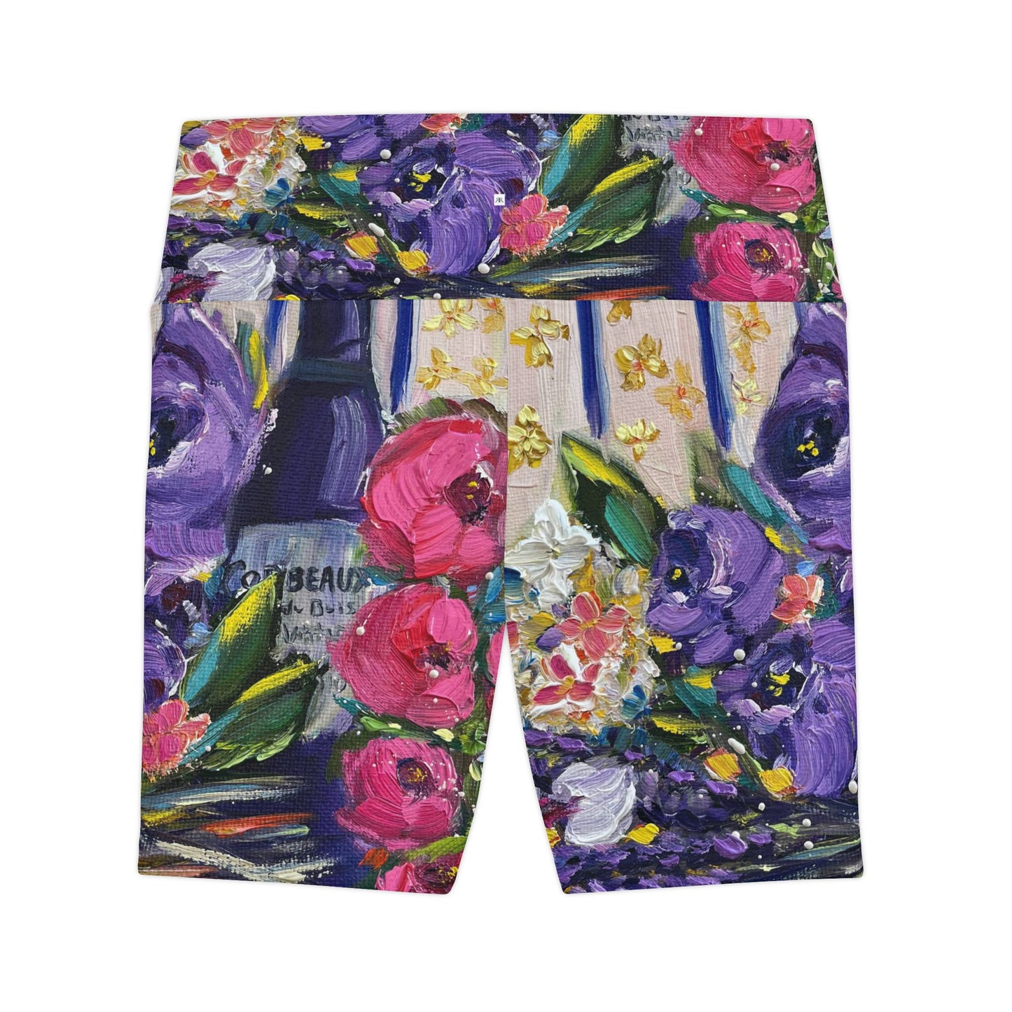 Women's Workout Shorts - Corbeaux Wine and Lavender