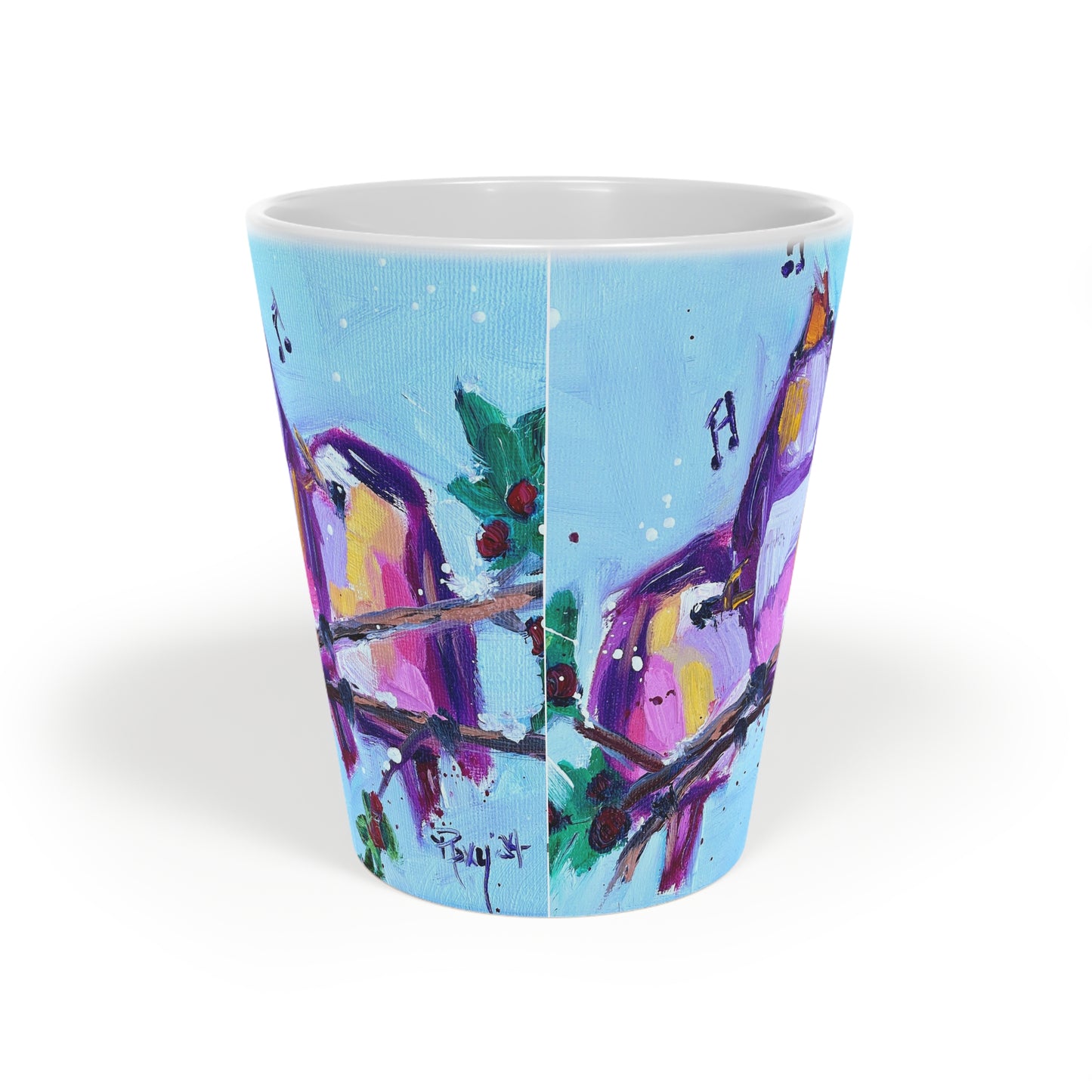 Copy of Poinsettias Latte Mug, 12oz to edit