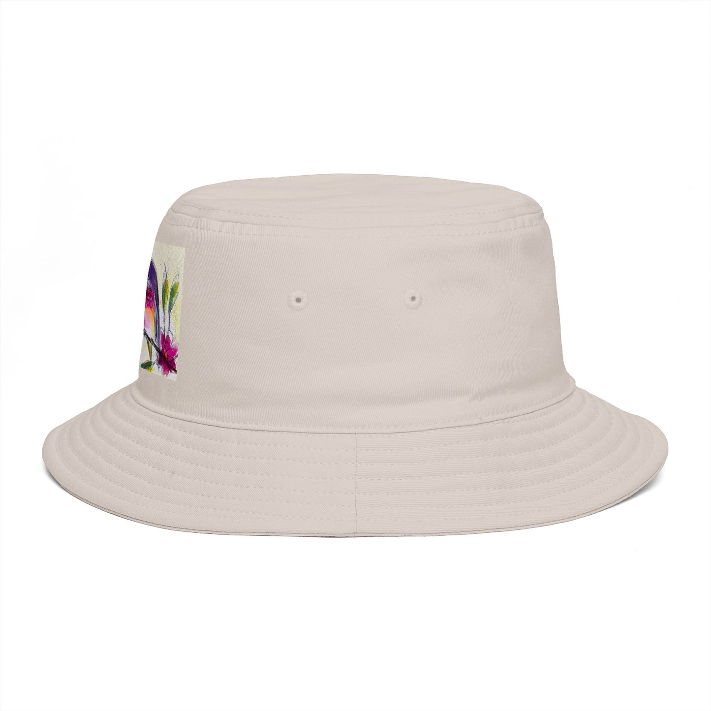 Roxy Rich Fine Art -Flutter Pause Hummingbird- Bucket Hat — Stylish Durable Travel Hat