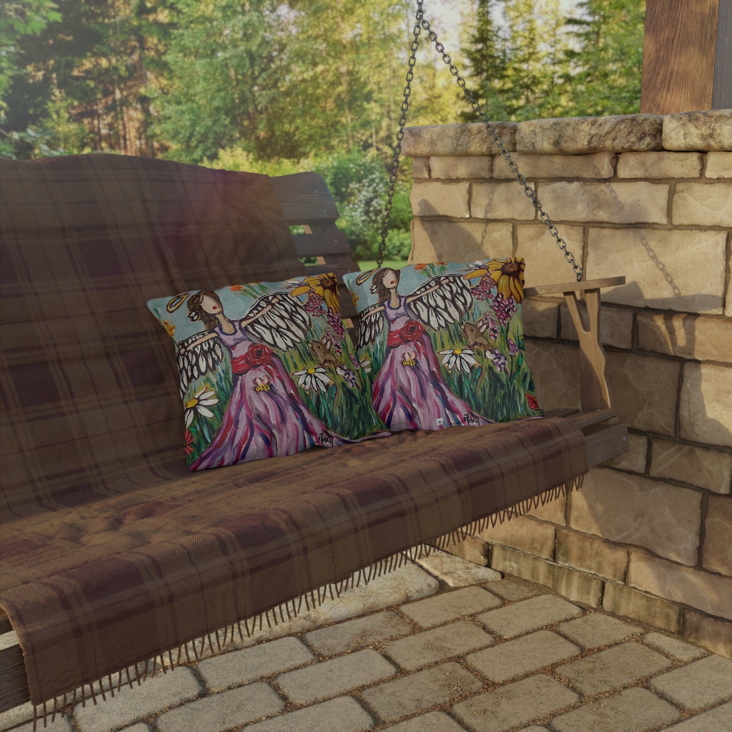 Garden Angel Outdoor Pillows