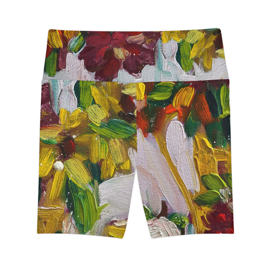 Women's Workout Shorts - Petals on my Patio