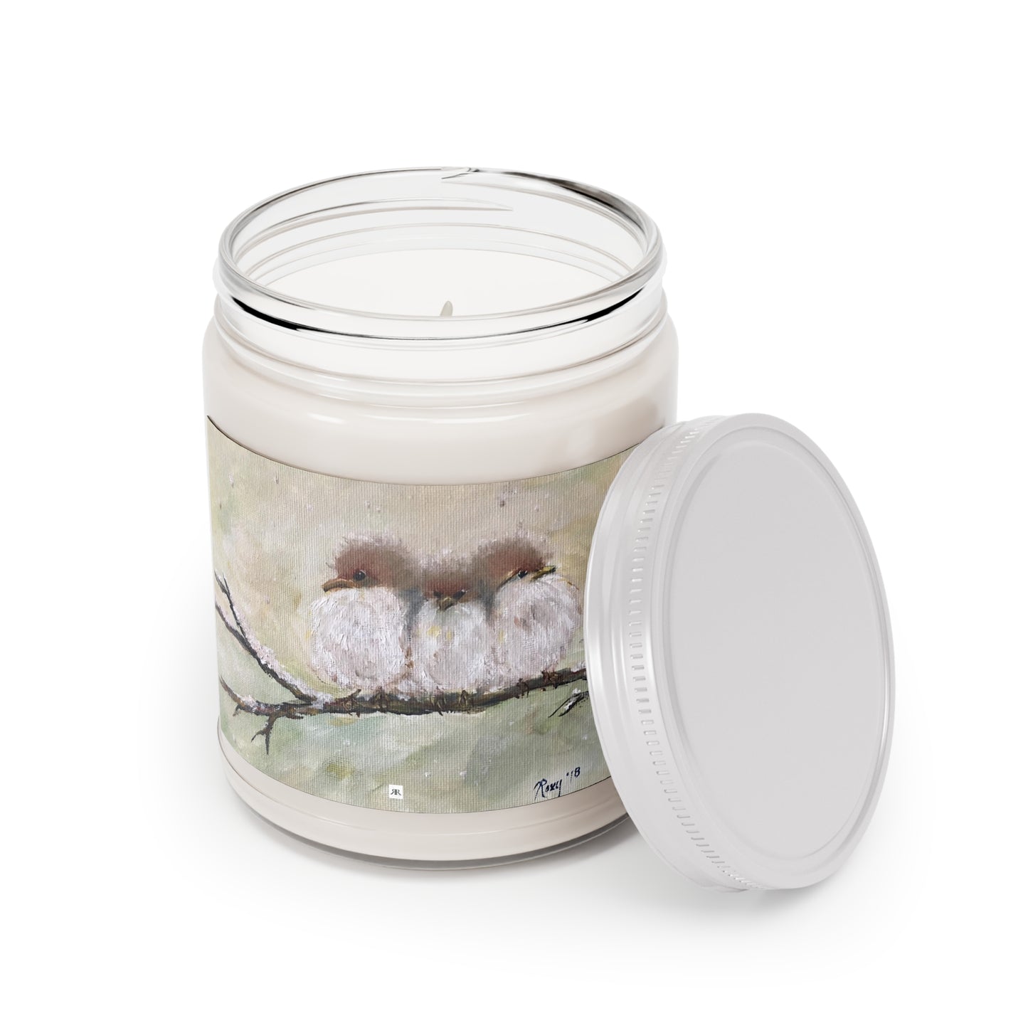 Scented Candle 9oz-Three Fat Fluffballs-Fairy Wrens in Snow