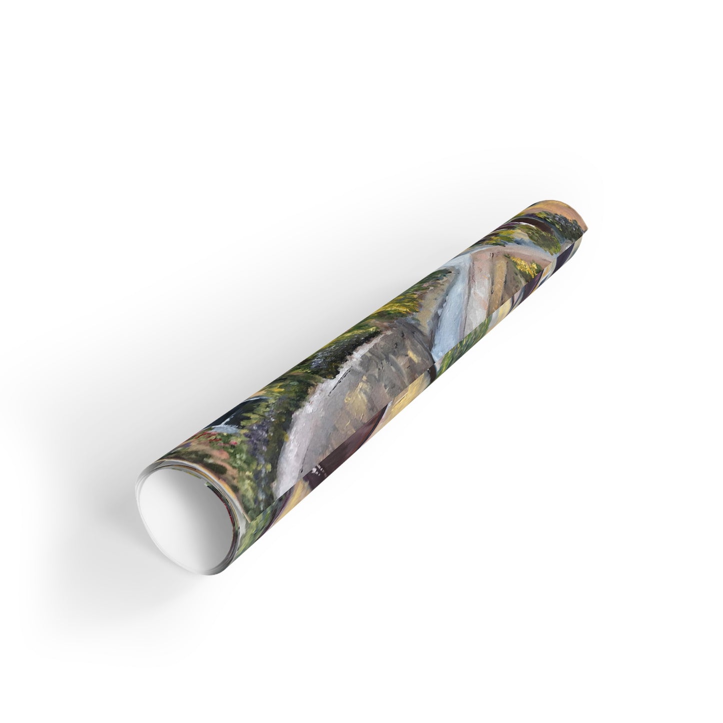 Original Oil Painting Castle Combe Cotswolds Wilshire printed Gift Wrapping Paper Rolls, 1pc