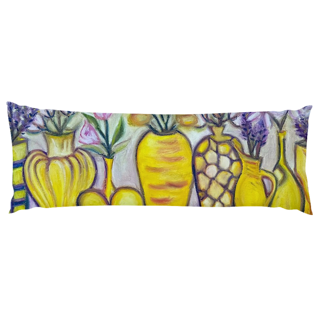 Yellow Vases Body Pillow