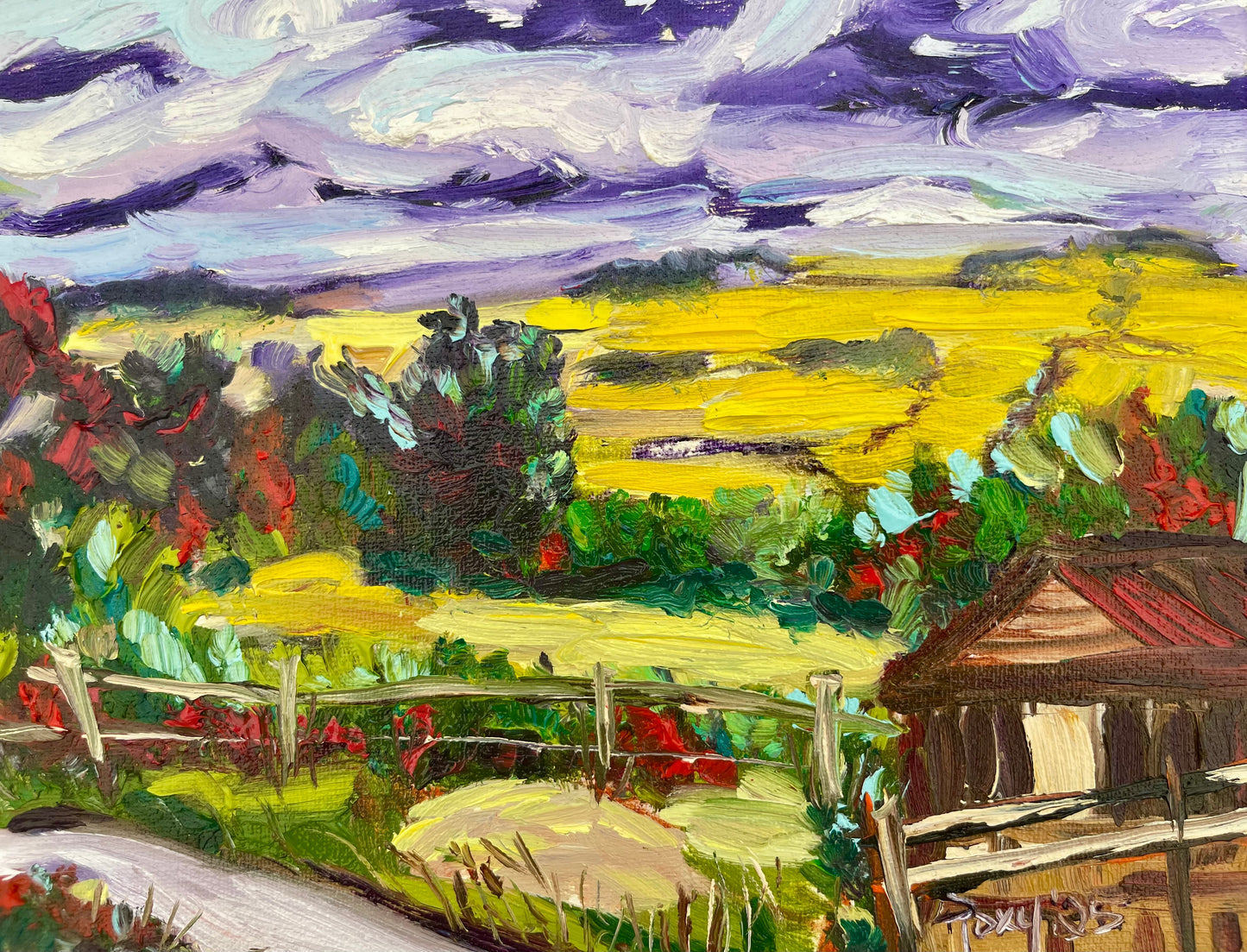 Solitude in Chipping Norton-Cotswolds Original Oil Painting 8 x 10 Framed