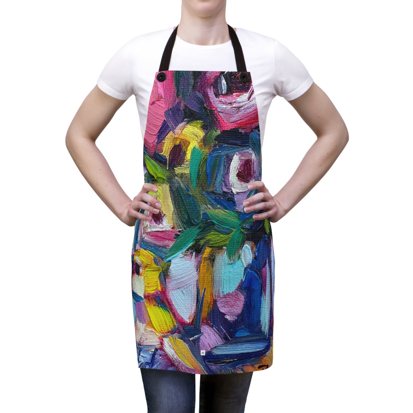 Abstract Roses & Warbler Apron