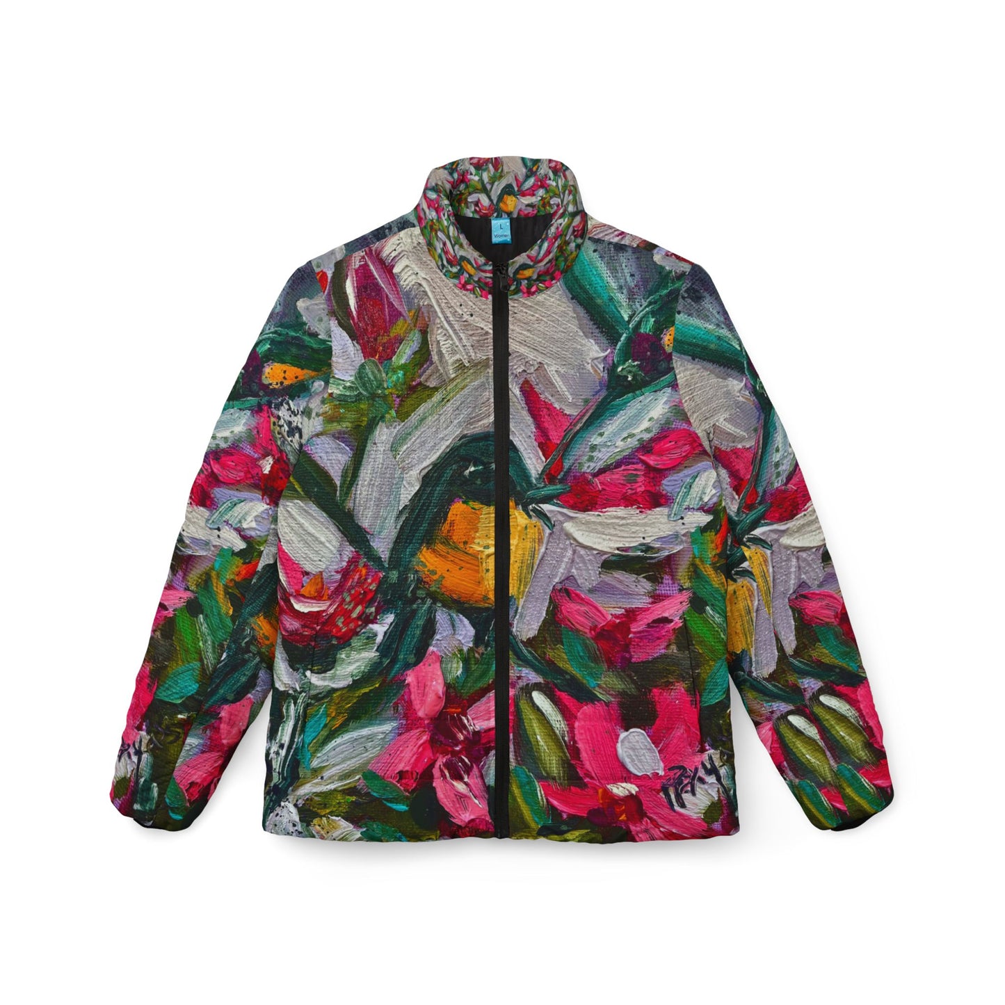 Women's Puffer Jacket - Roxy Rich Fine Art Design-Colorful Encounter
