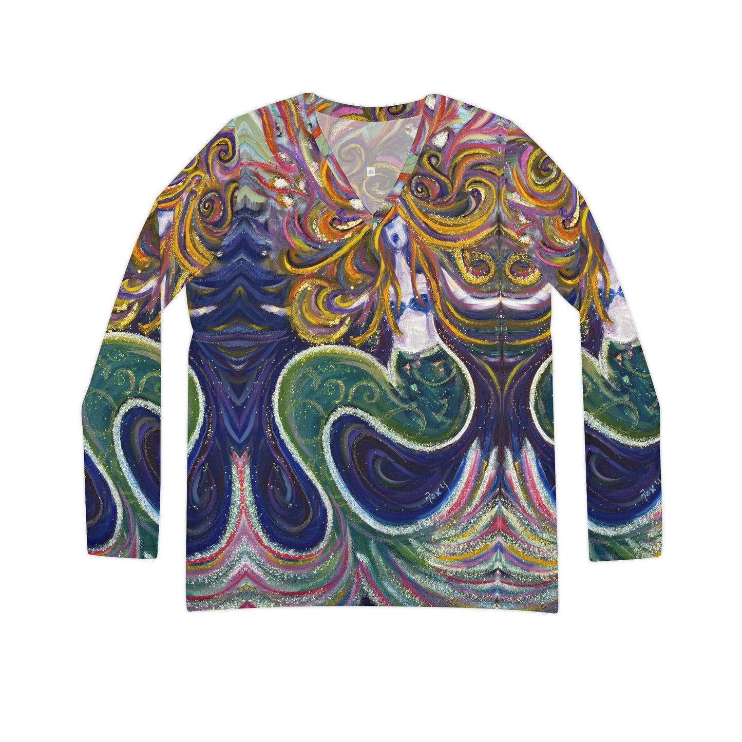 Long Sleeve Shirt-Screaming Siren/Mermaid- V-neck Women's